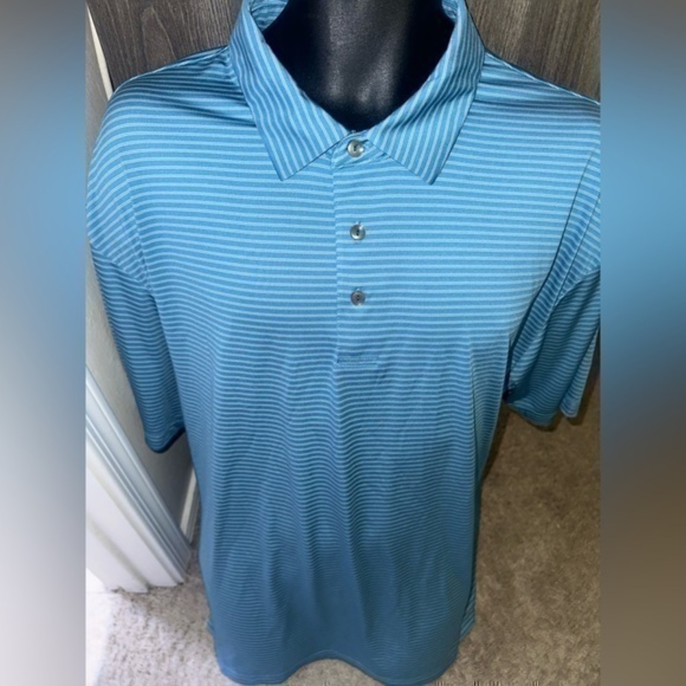 Men’s used Ben Hogan blue stripe size XXL 2XL polo golf shirt